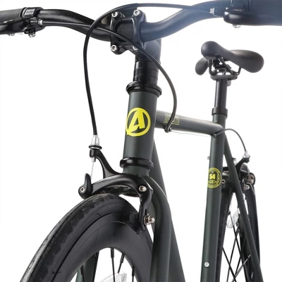 AVASTA BA9002WF-6 700C 50 Inch Single Speed Loop Fixed Gear Urban Commuter Fixie Bike With High-TEN Steel Frame For Adults 5' 1" To 5' 6", Green - Image 2
