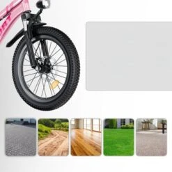 DSVIMOY 20 Inch Kids Mountain Bike For Boys & Girls Ages 7-12, 7-Speed Gears, Silver&Pink, 54.6"*20.7"*35"