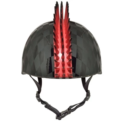 Raskullz LED Bolt Light Up Mohawk Child Helmet - Black/Red - Image 2