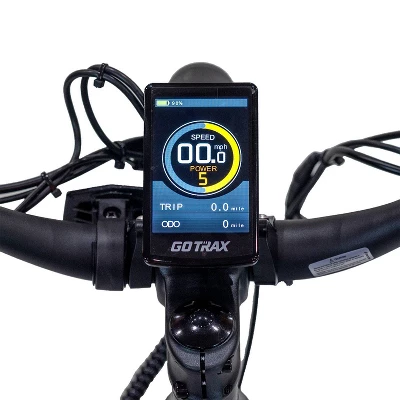 GOTRAX Adult Fat Tire 26" Step Through Electric Hybrid Bike - Silver - Image 2