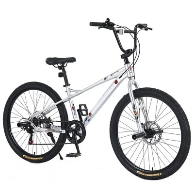 Aukfa 26 Inch Freestyle Bike 7 Speed Kids Bike With 4 Pegs Dual Disc Brakes Suitable For Kids 12+, Multiple Colors - Image 8