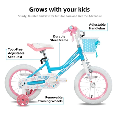 JOYSTAR Angel Girls Bike For Toddlers And Kids Ages 2-7 Years Old - Image 5