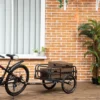 Aosom Bike Cargo Trailer Bike Wagon Bicycle Trailer With Suspension, 16'' Wheels, 88 Lbs Max Load