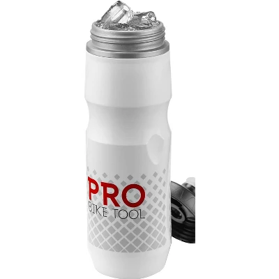 PRO BIKE TOOL 24 Oz Insulated Bike Water Bottle For All Fitness And Cycling, White - Image 2