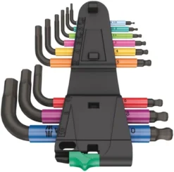 Wera 950/9 Hex-Plus Multicolour 2 L-key Set, Metric, BlackLaser