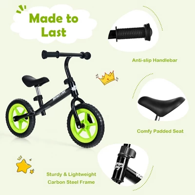 HoneyJoy Kids Balance Bike No Pedal Training Bicycle W/Adjustable Handlebar & Seat YellowBlackBlueRed - Image 7