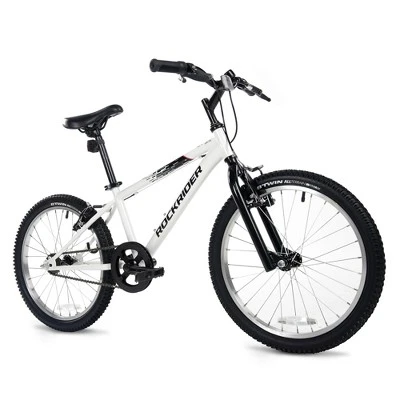 Decathlon Btwin Rockrider ST100 Mountain Bike 20" Kids 3'11" To 4'5", White