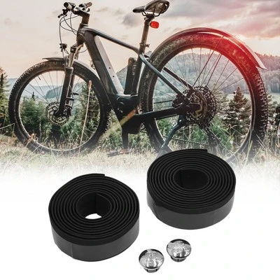 Unique Bargains Foam Anti Slip Handlebar Tape Bar Grip Wrap For Road Bike Bicycle Cycling 0.7" Black 2 Pcs