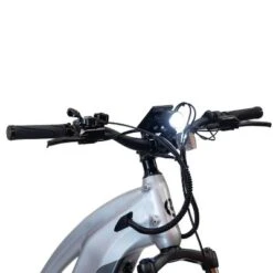 GOTRAX Adult Fat Tire 26" Step Through Electric Hybrid Bike - Silver