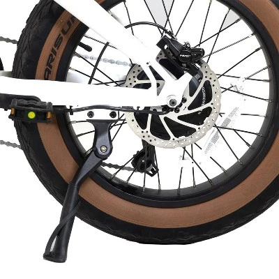 GOTRAX Adult F5 20" Step Through Electric Folding Bike - White - Image 3