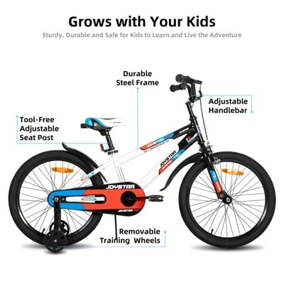 JOYSTAR Sports Kids Bike For Boys And Girls, 12 14 16 20 Inch Kids Bicycles With Training Wheels - Image 5