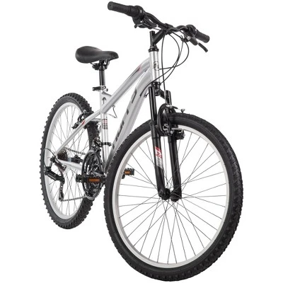 Huffy Highland Mountain Bike - 24" Wheels - 21 Speeds - Silver - Image 3