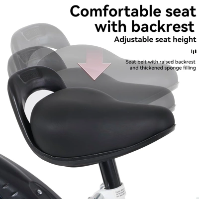 NAYSAYE Bicycle 18 Inch Kids Bike With Training Wheels Adjustable Saddle For Neighborhood Rides, White, 43.3"*20.3"*28.9" - Image 2