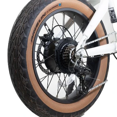 GOTRAX Adult F5 20" Step Through Electric Folding Bike - White - Image 4