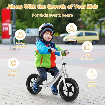 Babyjoy Aluminum Balance Bike For Kids Adjustable No Pedal Training Bicycle - Image 6