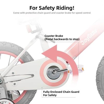 JOYSTAR Vintage Kids Bike With Training Wheels & Basket - Image 5