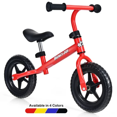 HoneyJoy Kids Balance Bike No Pedal Training Bicycle W/Adjustable Handlebar & Seat YellowBlackBlueRed - Image 11