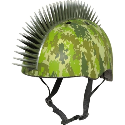 Raskullz Digital Camo Mohawk Child Helmet - Green - Image 4