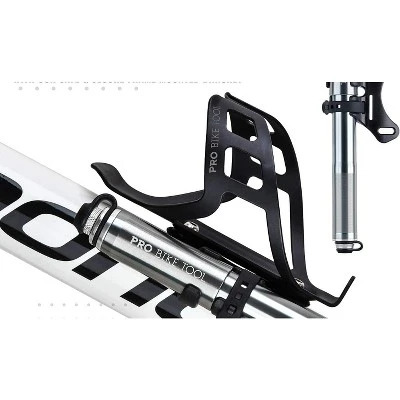 PRO BIKE TOOL 7.3" X 0.98" 100 PSI / 6.9 Bar Mini Bike Pump Classic Fits Presta & Schrader Valves, Black - Image 2