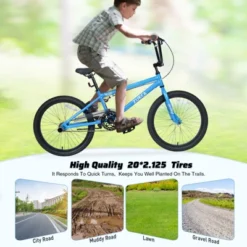 Gulches Freestyle Kids Bike 20 Inch Single Speed Children's Bicycle For Boys Girls Age 7+ Years