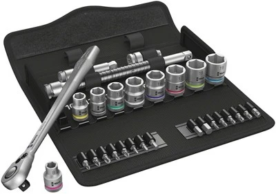 Wera 8100 SB 8 Zyklop Metal Ratchet Set - 3/8" Drive, Metric, Switch Lever