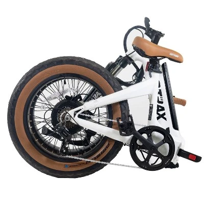 GOTRAX Adult F5 20" Step Through Electric Folding Bike - White - Image 6