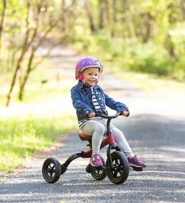 HearthSong 2-in-1 Lightweight Folding Tricycle And Balance Bike For Beginning Riders - Image 5