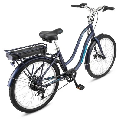 Schwinn Adult Mendocino 26'' Step Through Electric Bike - Matte Blue - Image 2