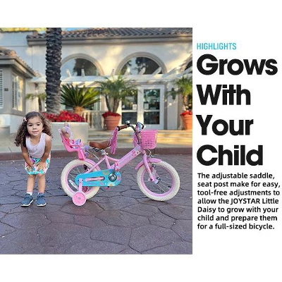 JOYSTAR Little Children Girls Bike For Kids With Doll Carrier, Basket, Training Wheel - Image 7