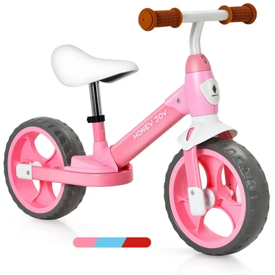 Honey Joy Kids Balance Bike Toddler Training Bicycle W/ Feetrests For 2-5 Years Old RedBluePink - Image 11