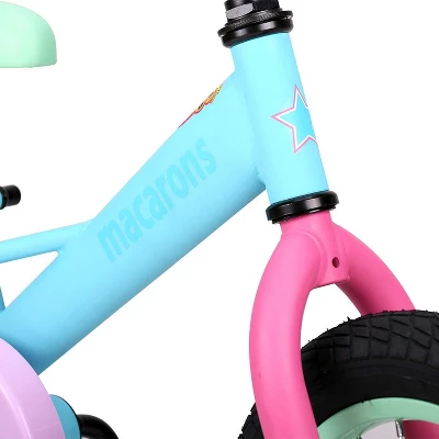 Joystar Macaroon 14 Inch Ages 3 To 5 Kids Boys Girls Toddler Balance Training Wheels Coast Brake Bike Bicycle, Pastel - Image 2