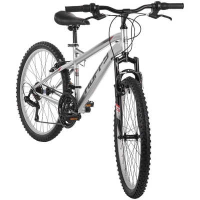 Huffy Highland Mountain Bike - 24" Wheels - 21 Speeds - Silver - Image 2