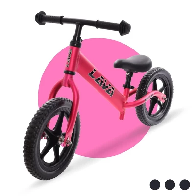 LAVA SPORT Training Bike, Lightweight Toddler Bike For 2, 3, 4, And 5 Year Old Boys And Girls, No Pedal, Aluminium, Hot Pink