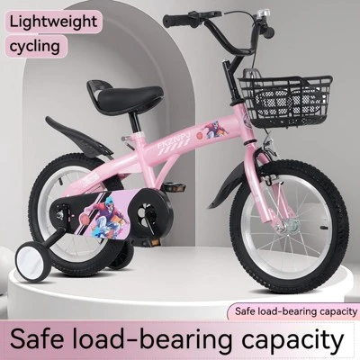 INFURNIC Bicycles 16 Inch Kids Bike With Training Wheels And Adjustable Saddle For Boys And Girls, Pink, 43.3"*20.3"*28.9" - Image 3