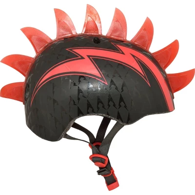 Raskullz LED Bolt Light Up Mohawk Child Helmet - Black/Red - Image 3