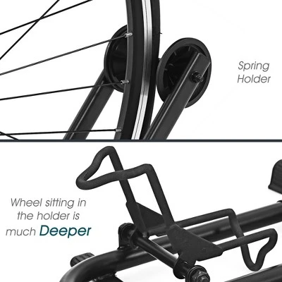 Costway Foldable Bike Floor Parking Rack Home Garage Storage Stand Fit 20''-29'' - Image 6