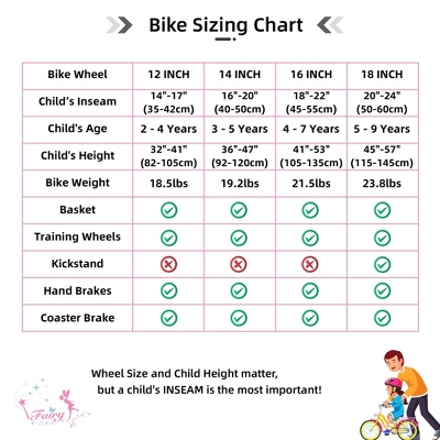 JOYSTAR Fairy Toddlers Kids Bike For Girls Ages 2-9 Years Old, 12 14 16 18 Inch Kids Bike With Training Wheels, Basket - Image 9