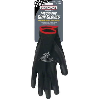 Finish Line Mechanic's Grip Gloves LG XL Latex Free Polyurethane