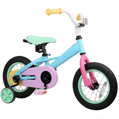 Joystar Macaroon 14 Inch Ages 3 To 5 Kids Boys Girls Toddler Balance Training Wheels Coast Brake Bike Bicycle, Pastel