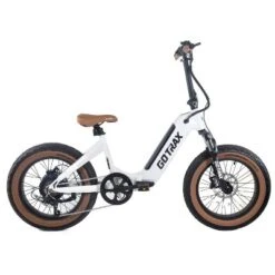 GOTRAX Adult F5 20" Step Through Electric Folding Bike - White
