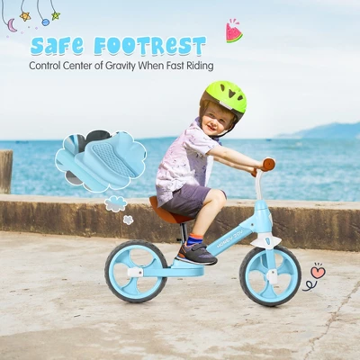 Honey Joy Kids Balance Bike Toddler Training Bicycle W/ Feetrests For 2-5 Years Old RedBluePink - Image 7