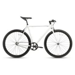 AVASTA BA9002WF-8 700C 50 Inch Single Speed Loop Fixed Gear Urban Commuter Fixie Bike With High-TEN Steel Frame For Adults 5' 1" To 5' 6", White