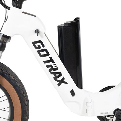 GOTRAX Adult F5 20" Step Through Electric Folding Bike - White - Image 2