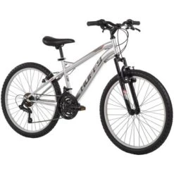 Huffy Highland Mountain Bike - 24" Wheels - 21 Speeds - Silver