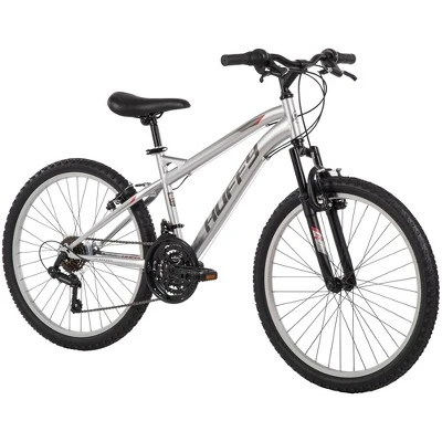 Huffy Highland Mountain Bike - 24" Wheels - 21 Speeds - Silver