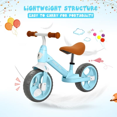 Honey Joy Kids Balance Bike Toddler Training Bicycle W/ Feetrests For 2-5 Years Old RedBluePink - Image 5