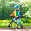 Costway 12'' Toddler Balance Bike No Pedal Bicycle With Fenders Adjustable Seat For 2-5 Years Old YellowGreen