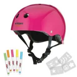 Wipeout Dry Erase Youth 5+ Helmet - Neon Pink