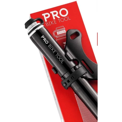 PRO BIKE TOOL 7.3" X 0.98" 100 PSI / 6.9 Bar Mini Bike Pump Classic Fits Presta & Schrader Valves, Black - Image 3