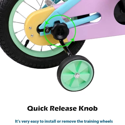 Joystar Macaroon 14 Inch Ages 3 To 5 Kids Boys Girls Toddler Balance Training Wheels Coast Brake Bike Bicycle, Pastel - Image 4